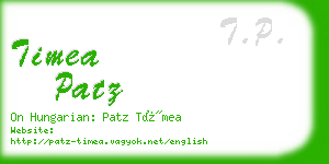 timea patz business card